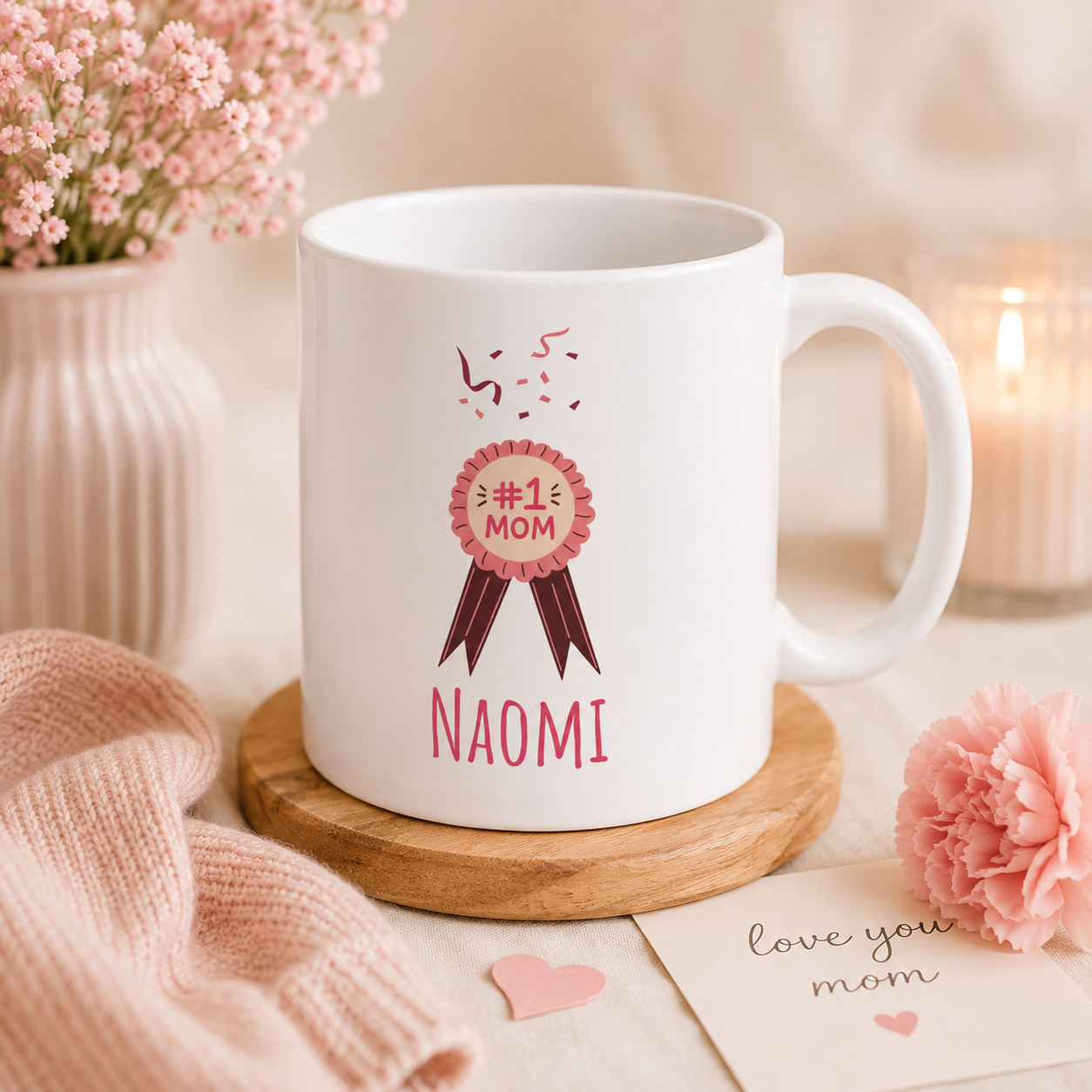 Personalized #1 Mom mug mockup view
