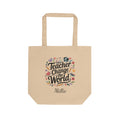 Personalized Teachers Change the World tote bag with custom name